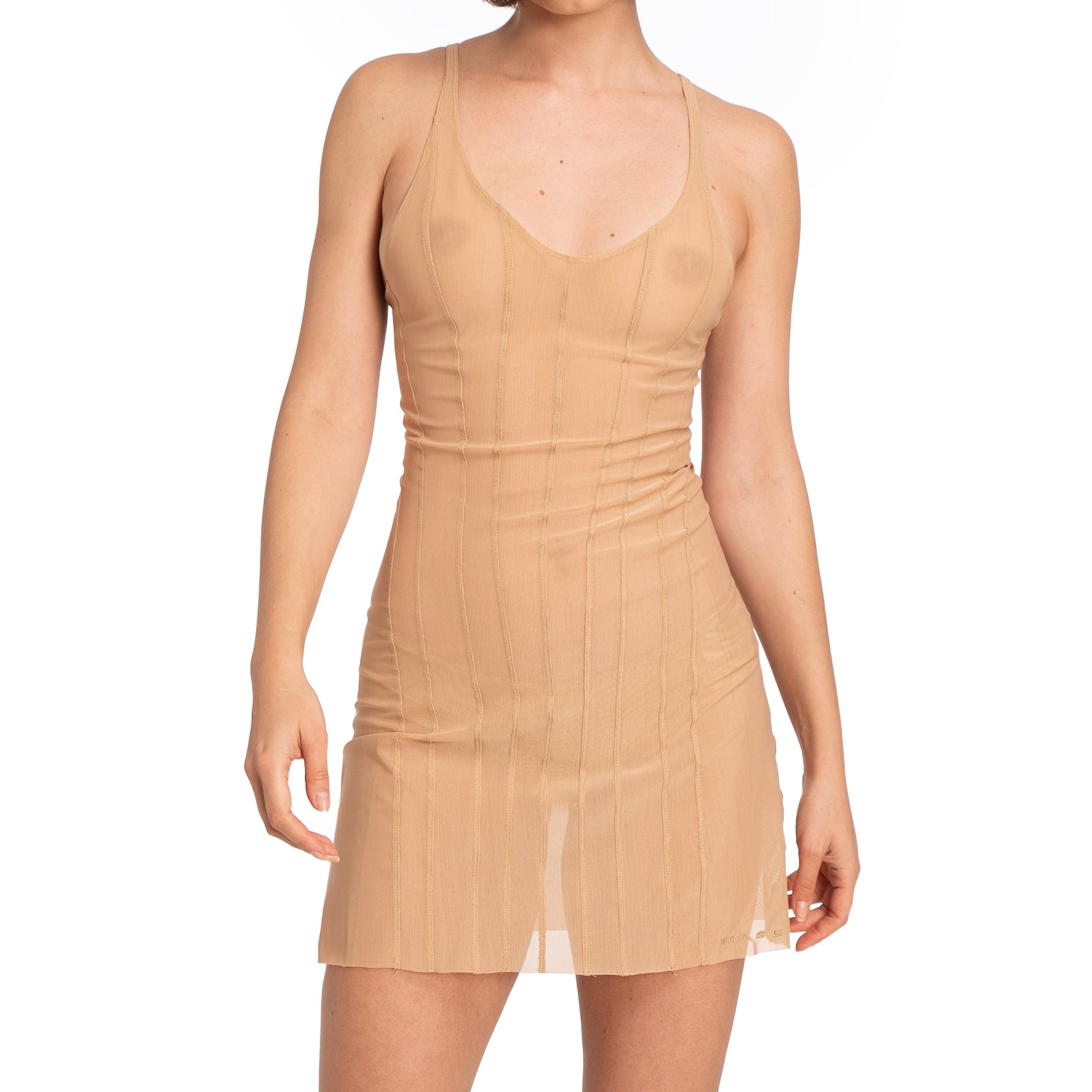 TWISTED SLIP DRESS WHITE