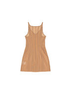 TWISTED SLIP DRESS BEIGE